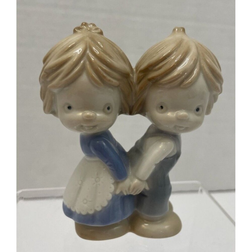 Vintage Boy Girl Holding Hands 1980 Porcelain Figurine Designers Collection -EUC